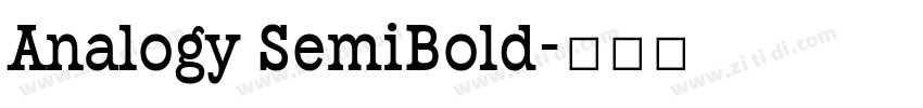 Analogy SemiBold字体转换